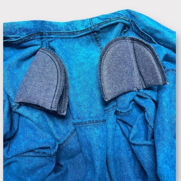 Vintage 80s Sundance Denim Jacket Large Western Blue Dyed Acid Wash Rhinestones - Picture 5 of 9